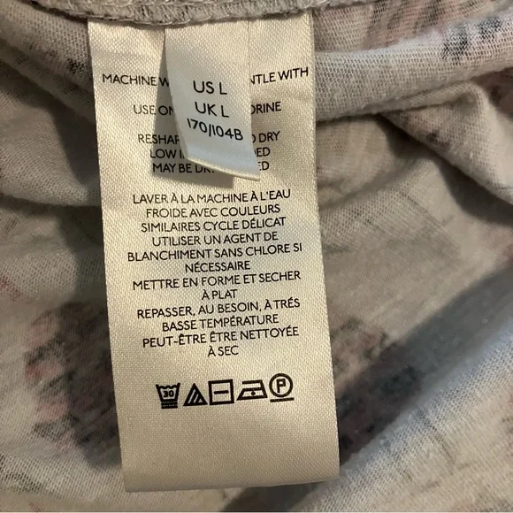 Anthropologie Kendra Dandy Flamingo Printed Tee in Gray/Grey/Pink Large - Picture 9 of 11